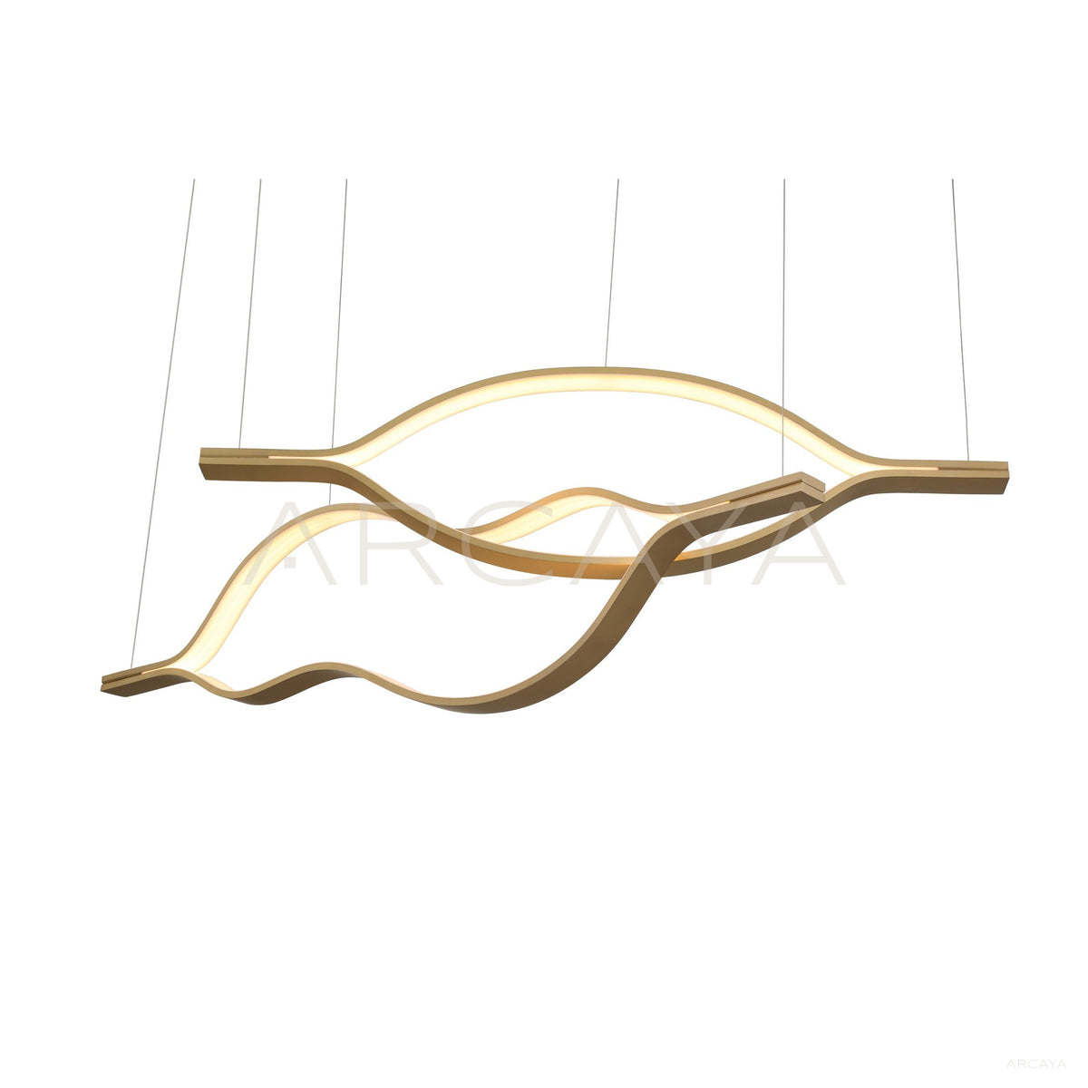 Streamline Gold Halo Linear Pendant Light 60172 in detail