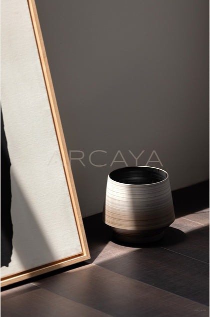 Wabi Sabi Swirl Gradient Ceramic Vase - scene