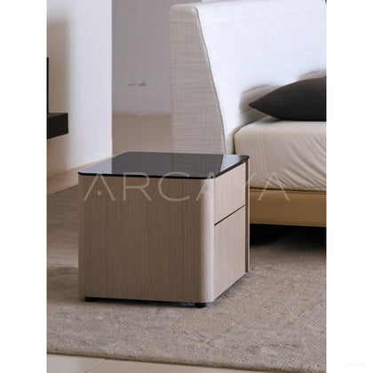 Italian Minimalist Nightstand - scene