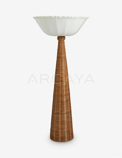 Rattan Cone Floor Lamp - scene