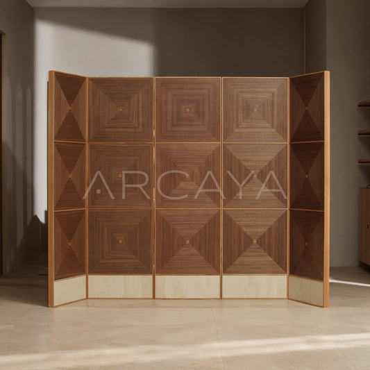 Veneer Marquetry Folding Screen - main