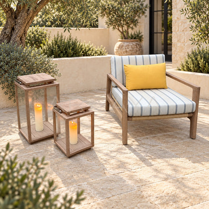 California Teak Sunbrella Outdoor Set - main