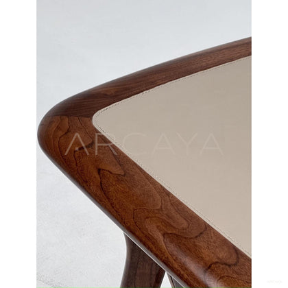Black Walnut Veneer Mortise Tenon Desk - scene