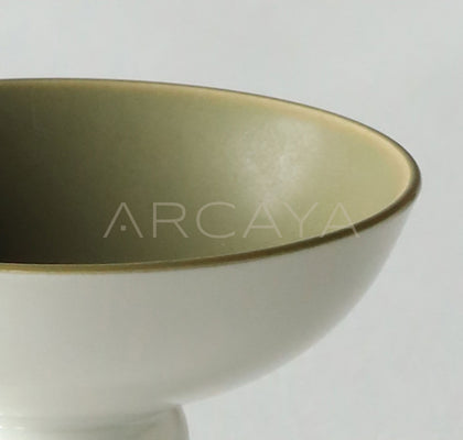 Handmade Footed Ceramic Sauce Dish - scene
