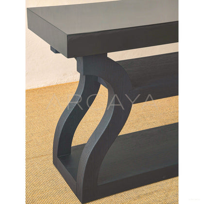 Old Money Oak Entryway Rack — Console - scene