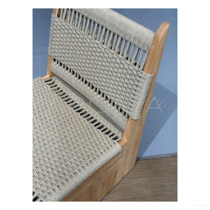 Mid Century Teak Outdoor Lounge Chair - scene