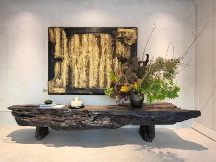 Wood Carving Hand Painted Wall Art - scene