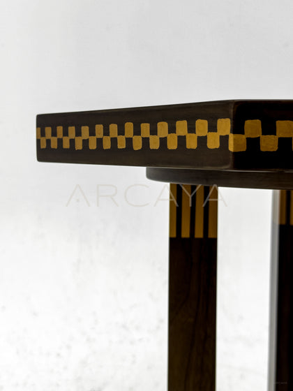 Mid Century Inlaid Side Table - detail