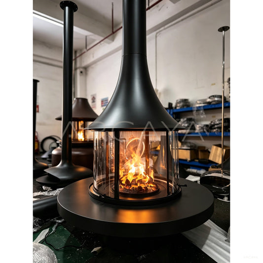 Suspended Fireplace For Retail Space - scene