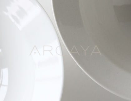 Sunxun Collab Plain White Porcelain Flared Bowl - scene