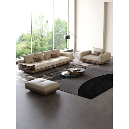 Connelly Full Leather Sofa - scene