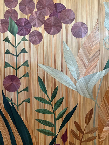 Veneer Marquetry Folding Screen - scene
