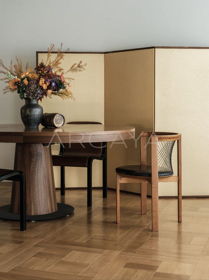 Gold Leaf Chinese Tea Room Folding Screen - scene