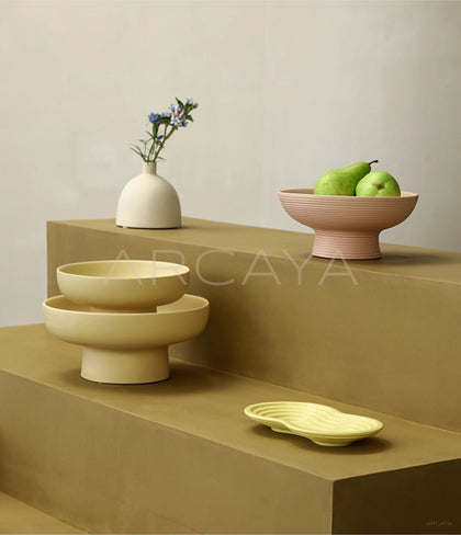 Ceramic Fruit Offering Plate - scene
