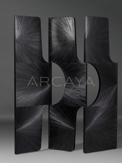 Straw Inlay Art Folding Screen - scene