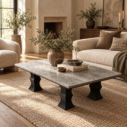 Square Bamboo Coffee Table - scene