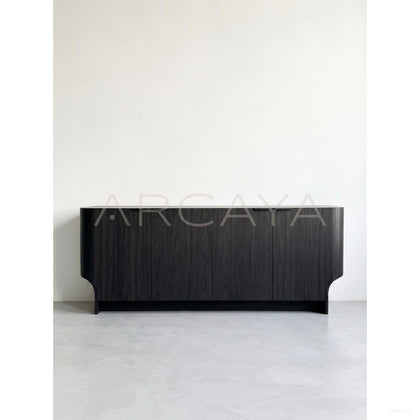 Ash Wood Minimalist Sideboard - scene