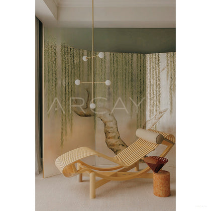 Gold Leaf Chinese Tea Room Folding Screen - scene