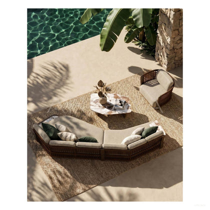 Outdoor Curved Sofa Courtyard - scene