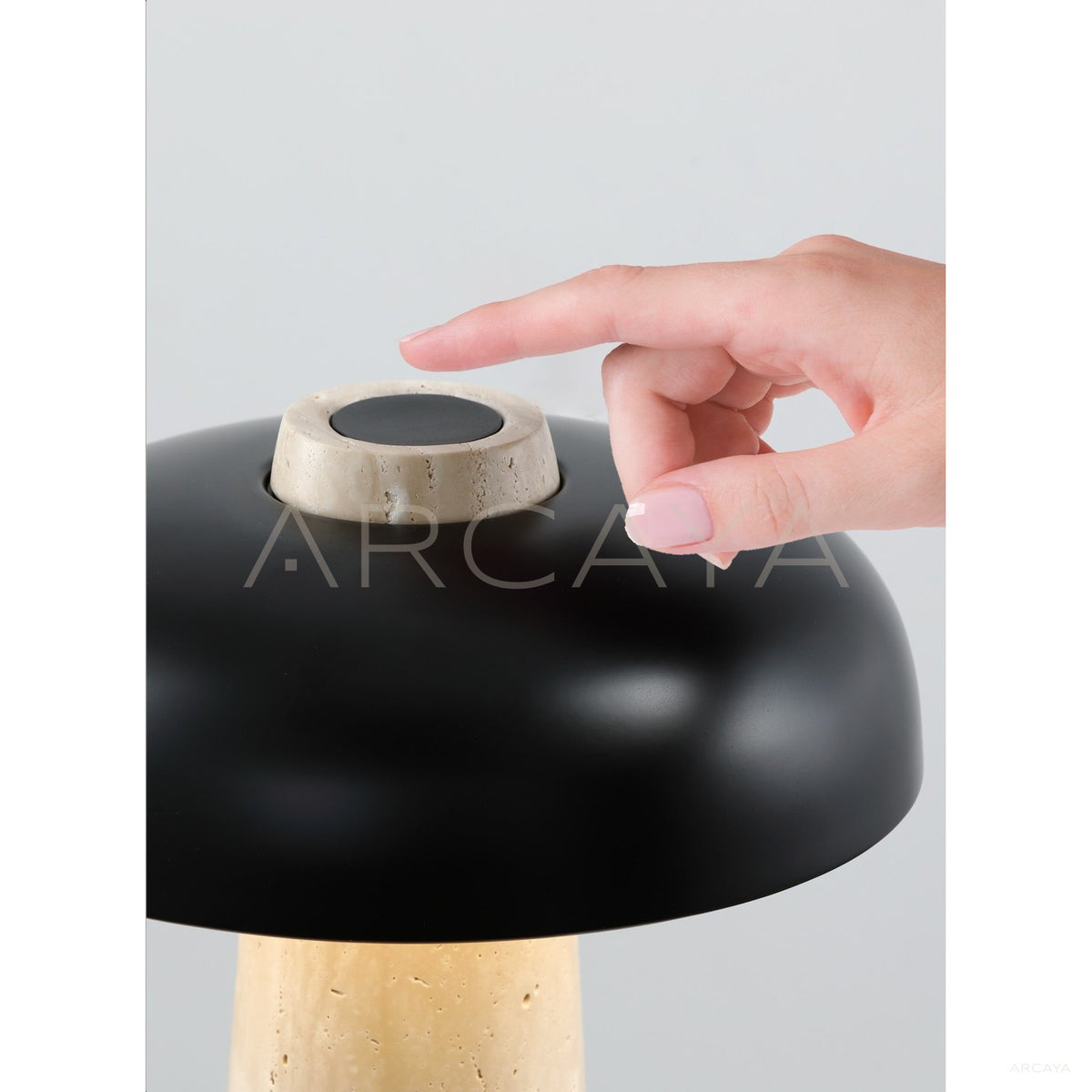 Black Mushroom Table Lamp 80591 in detail
