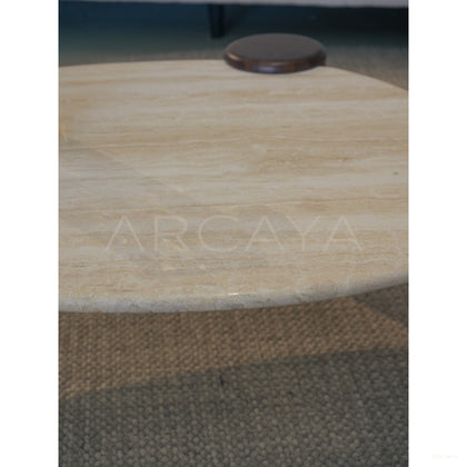 Dio Travertine Island Coffee Table - scene