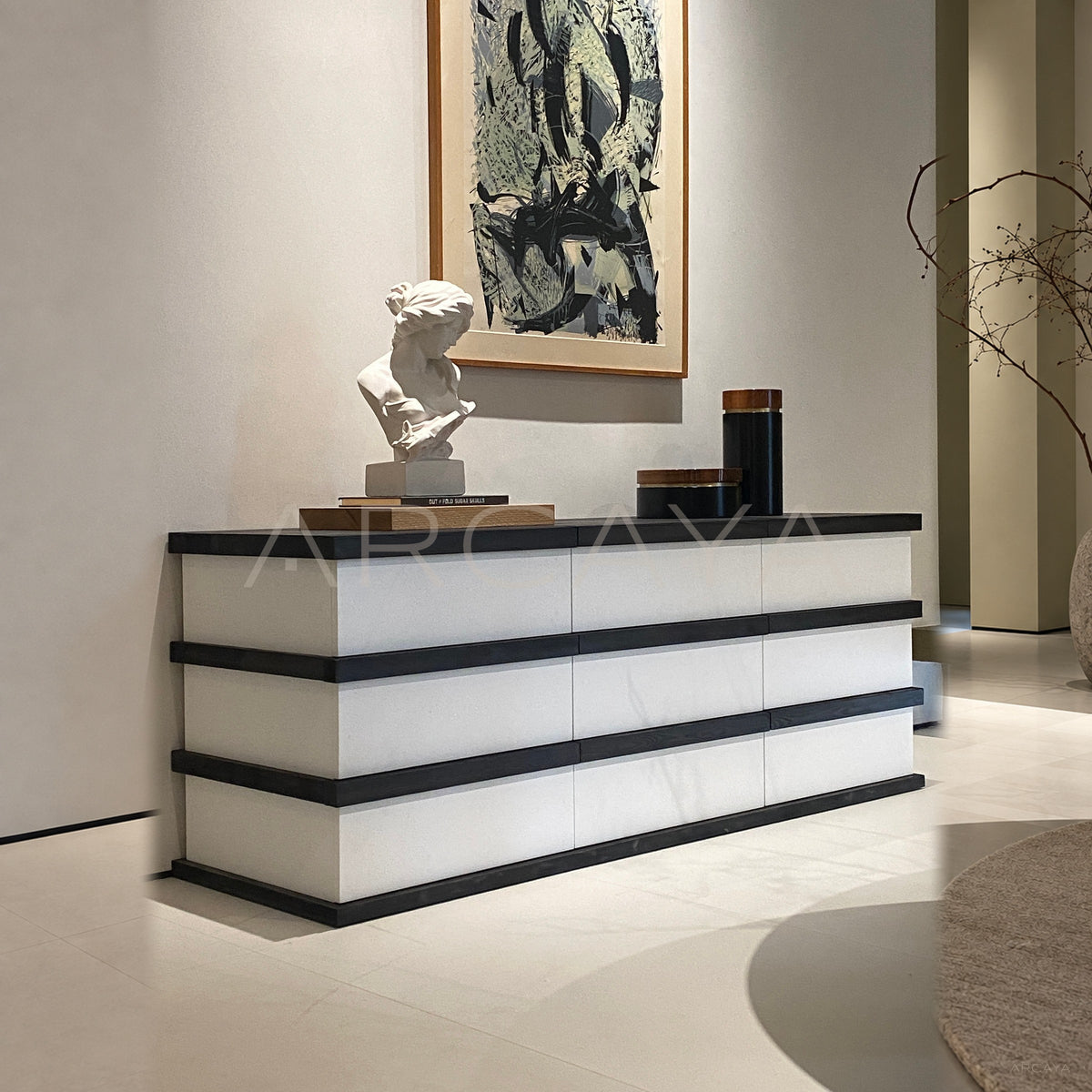 Black White Layered Cabinet - main