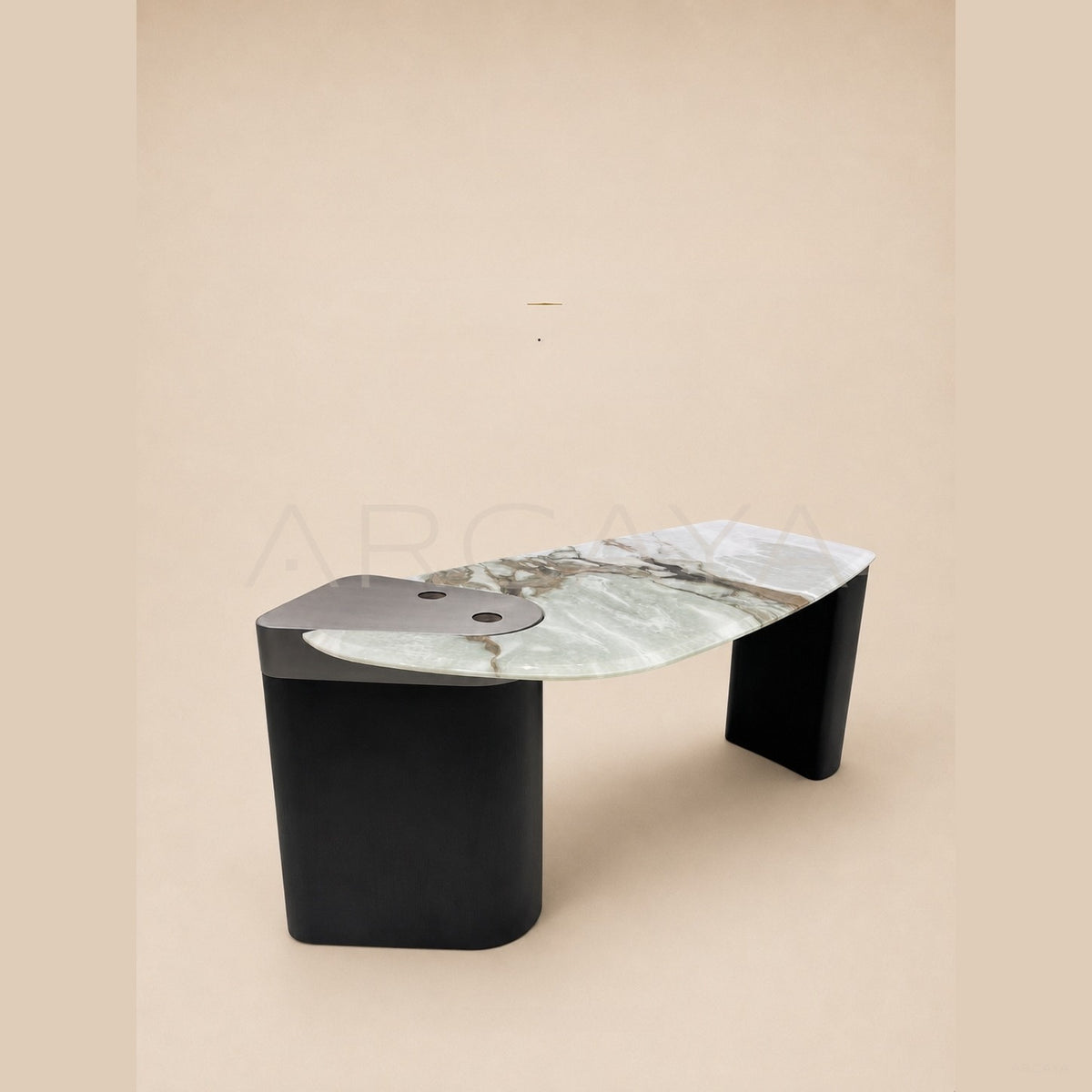 Daze Fendi Jade Stone Spring Tea Table in detail