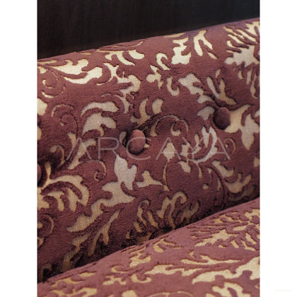 Purple Cut Velvet Classical Bench - scene