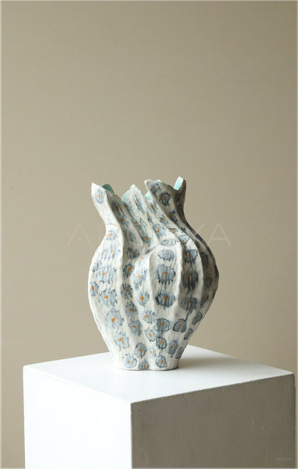 Wabi Sabi Jingdezhen Designer Dried Flower Vase - scene