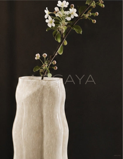 Handmade Pleated Glass Vase - scene