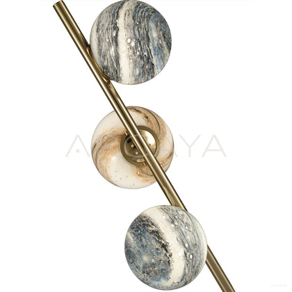 Three Piece Stone Disc Table Lamp 22012 - scene