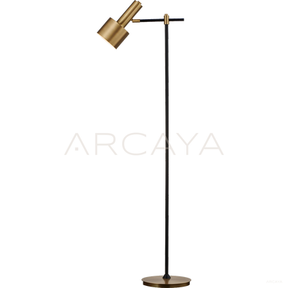 Gold Adjustable Cylinder Floor Lamp 21551 - scene