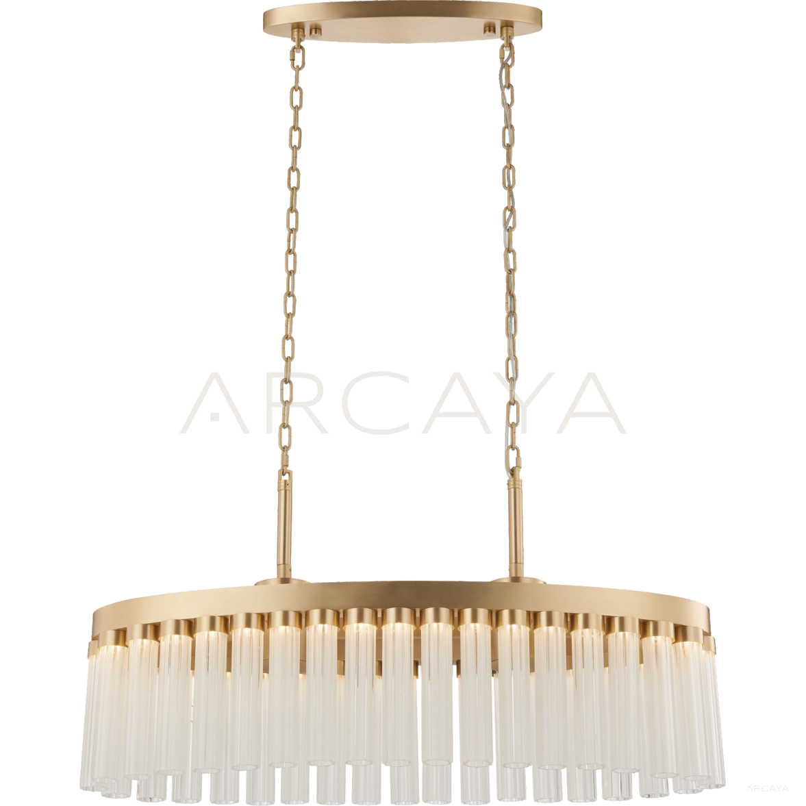 Gold Vertical Crystal Linear Pendant Light 3071 in detail