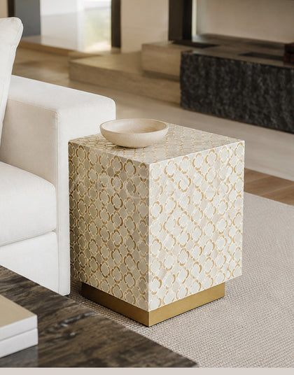 Shell Inlay Side Table Boxi - scene