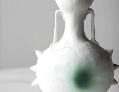 Dadan Hand Pinched Spiked Double Ear Vase - scene