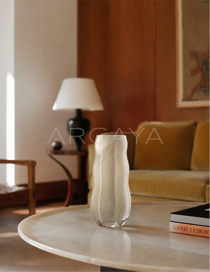 Handmade Pleated Glass Vase - scene