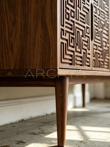 Carved Buffet Sideboard - detail