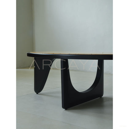 Poplar Burl Veneer Coffee Table - scene