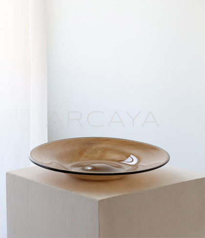 Handmade Glass Fruit Bowl Coffee Table - scene