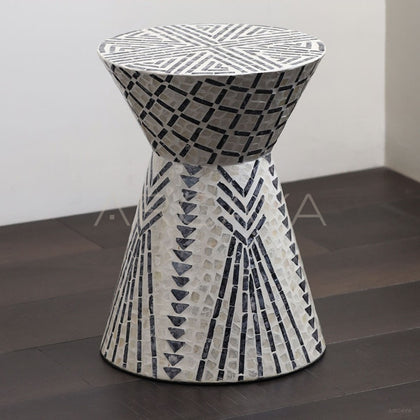 Shell Inlay Mobile Side Table - main