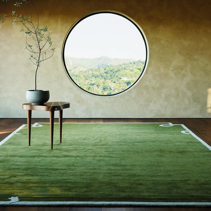 Olive Green Rug - scene