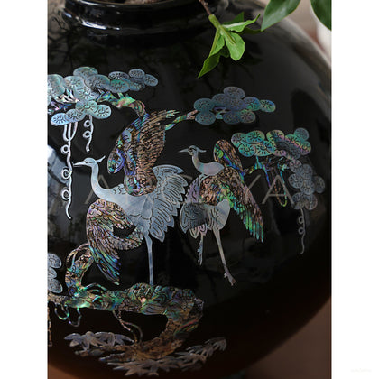 Mother Of Pearl Black Glaze Decor — Decorative Objects - scene