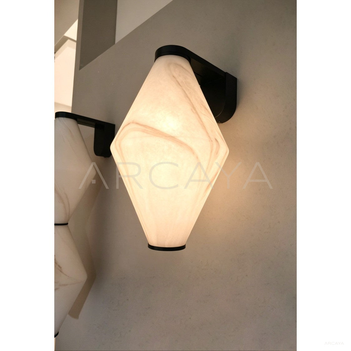 Stone Texture Double Diamond Wall Light 96367 in detail