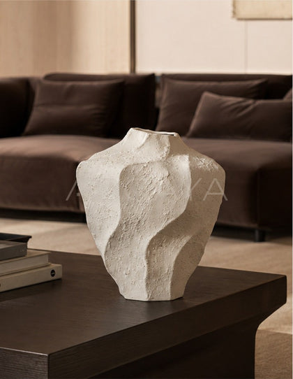 Handmade Wave Surface Ceramic Vase - scene