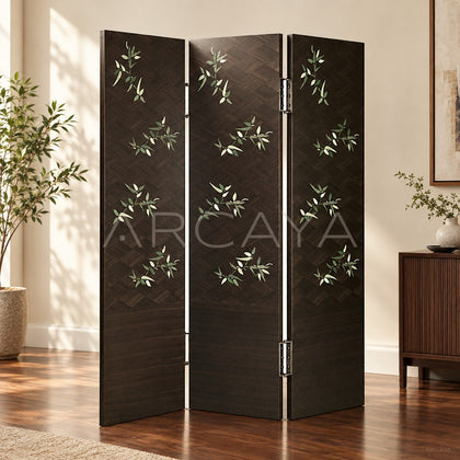 Fine Wood Inlay Folding Screen - main
