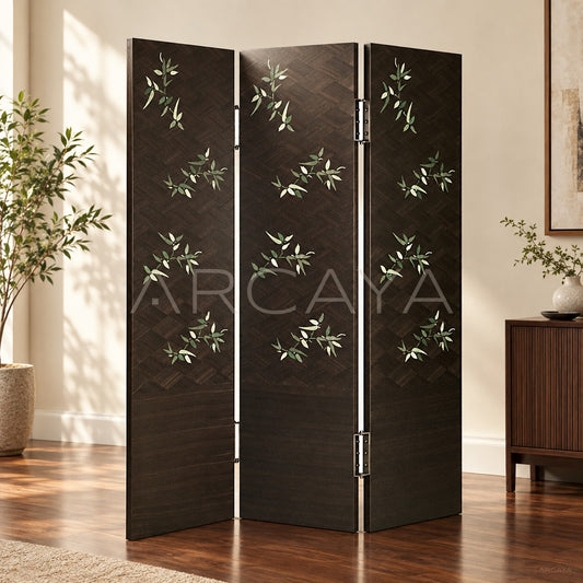 Fine Wood Inlay Folding Screen - main