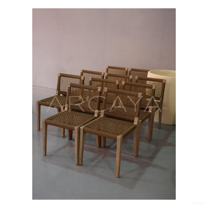 Outdoor Solid Wood Dining Table - scene