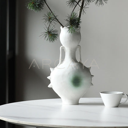 Dadan Hand Pinched Spiked Double Ear Vase - main