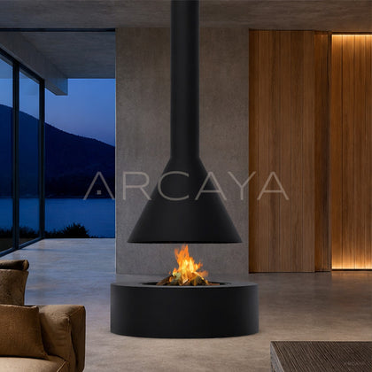 Burnell Hanging Fireplace - scene
