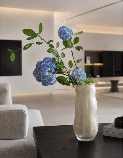 French Mid Century Glass Vase - scene